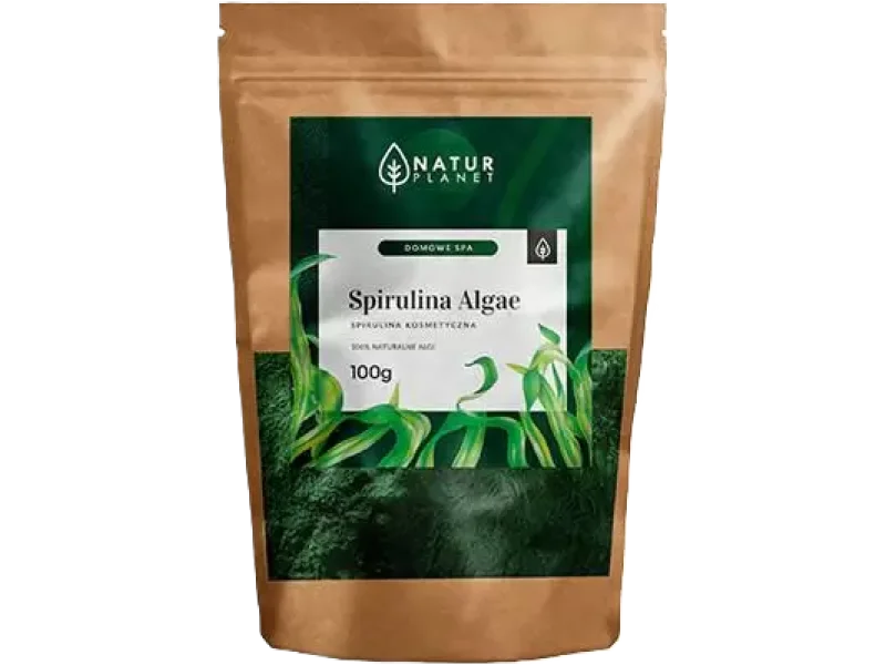 Natur Planet Spirulina Algae 100% naturalne algi morskie, maseczka ze spiruliny na twarz, maska