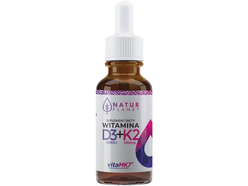 NATUR PLANET Witamina D3 + K2MK7 FORTE, krople