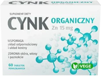 Zdjęcie produktu Nature Pharm cynk organiczny, tabletki, 15 mg