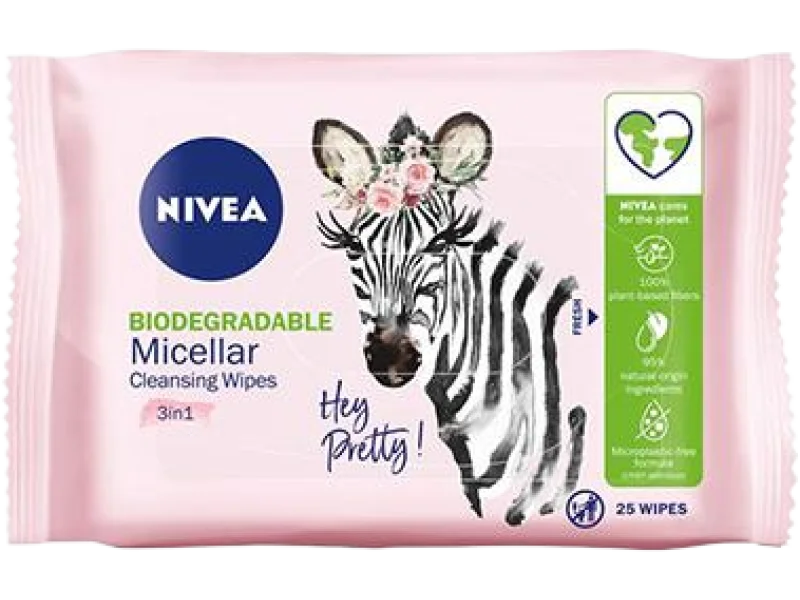 Nivea biodegradowalne chusteczki micelarne do demakijażu 3w1