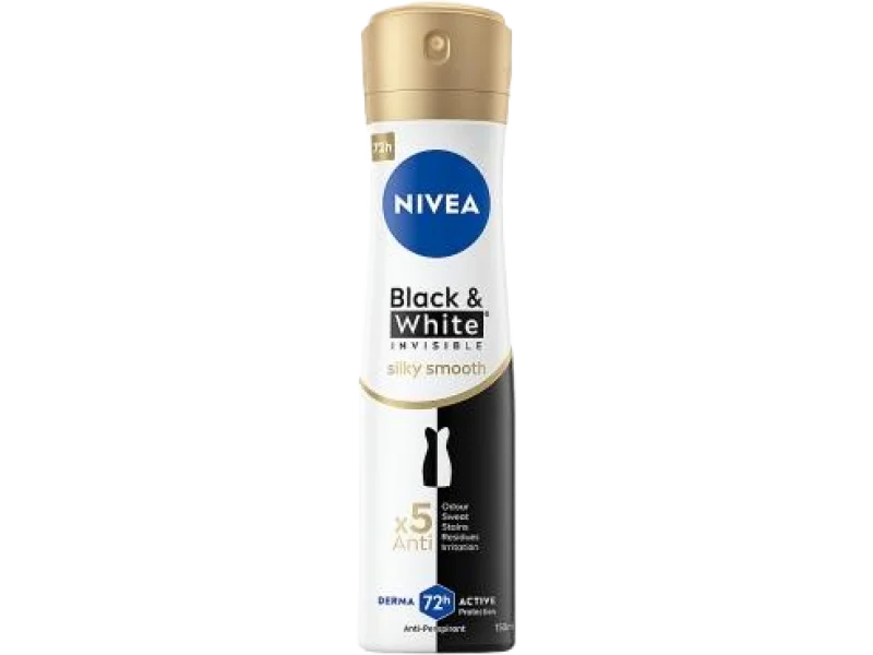 Nivea Black & White Invisible Silky Smooth antyperspirant, spray