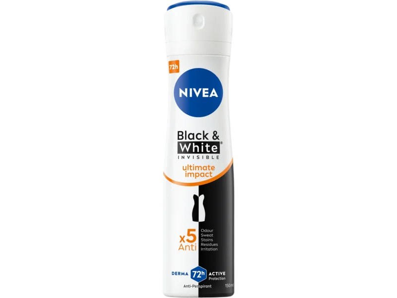 Nivea Black & White Invisible Ultimate Impact antyperspirant, spray