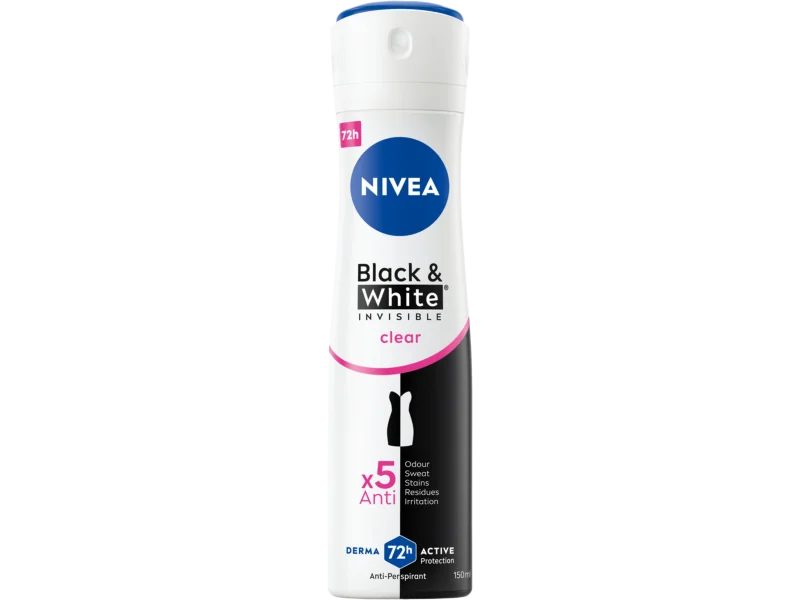 Nivea Black&White Invisible Clear, aerozol na skórę