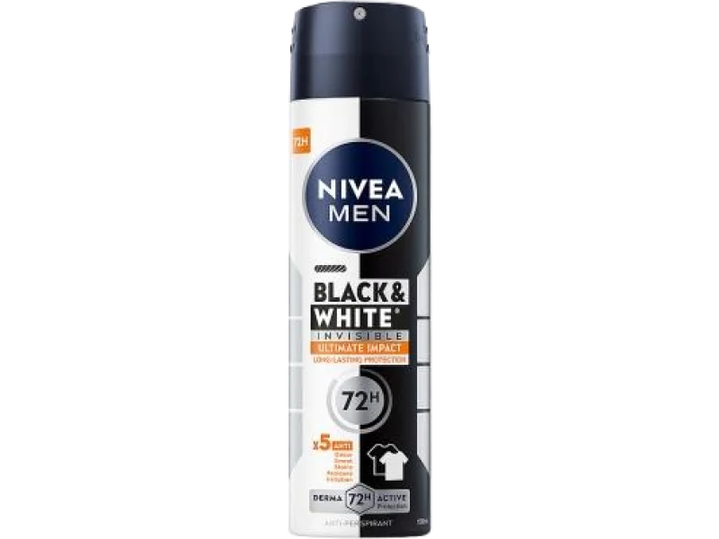 Nivea Men Black & White Invisible Ultimate Impact antyperspirant, aerozol