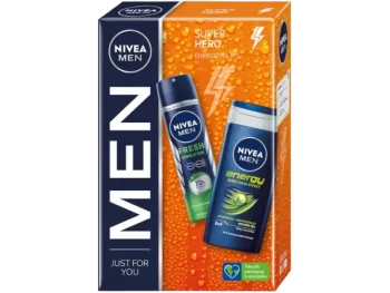 Zdjęcie produktu Nivea Men Super Hero Energizing Kit Nivea Men Energy żel pod prysznic 3w1 + Nivea Men Fresh Sensation antyperspirant spray, zestaw