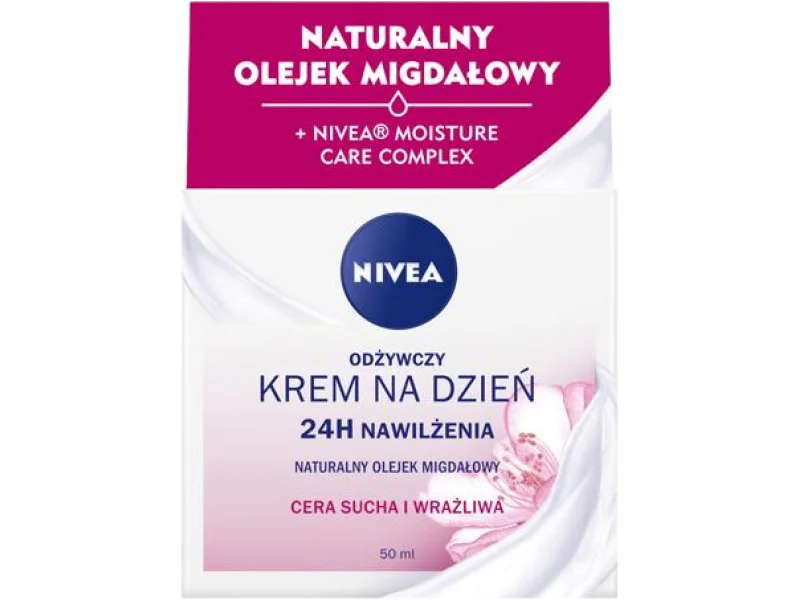 Nivea odżywczy krem na dzień naturalny olejek migdałowy cera sucha i wrażliwa