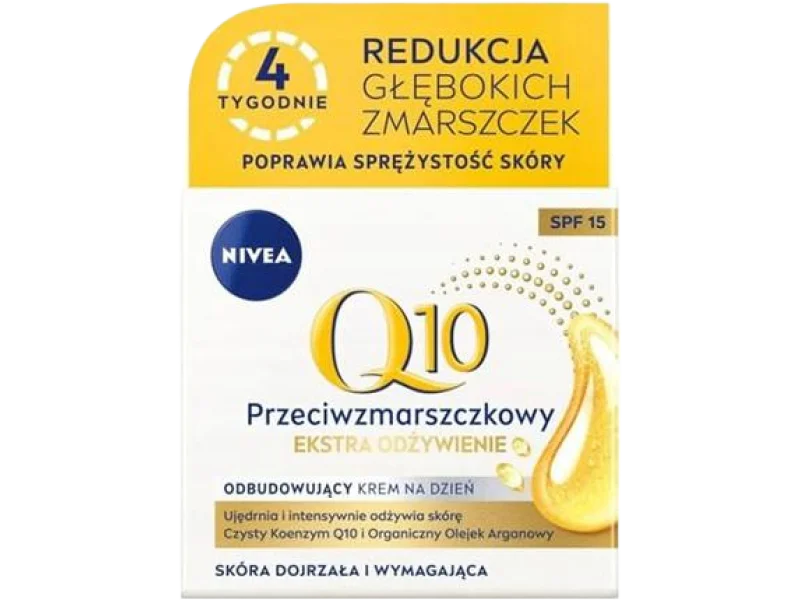 Nivea Q10 Power przeciwzmarszczkowy + ekstra odżywienie na dzień SPF 15, krem