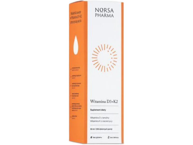 Norsa Pharma Witamina D3+K2, płyn