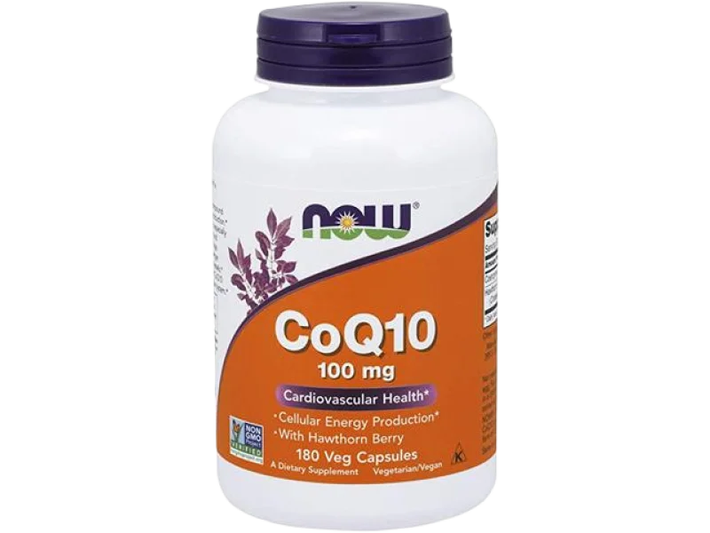 Now Foods CoQ10 + głóg, kapsułki, 100 mg