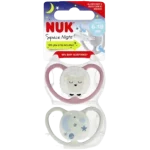Nuk Space Night smoczek uspokajający silikonowy