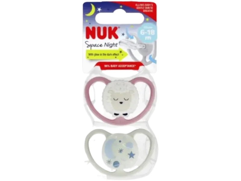Nuk Space Night smoczek uspokajający silikonowy