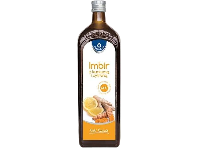 Oleofarm Imbir z kurkumą i cytryną, sok