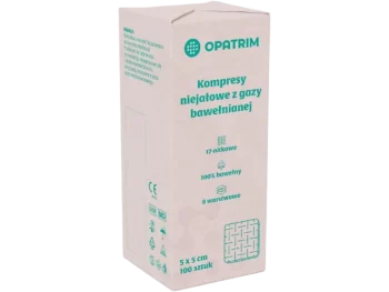 Zdjęcie produktu Opatrim kompresy niejałowe z gazy bawełnianej 17 nitkowe 8 warstwowe, gaza