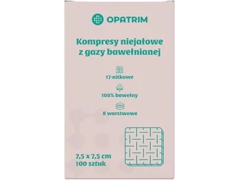 Zdjęcie produktu Opatrim kompresy niejałowe z gazy bawełnianej 17 nitkowe 8 warstwowe