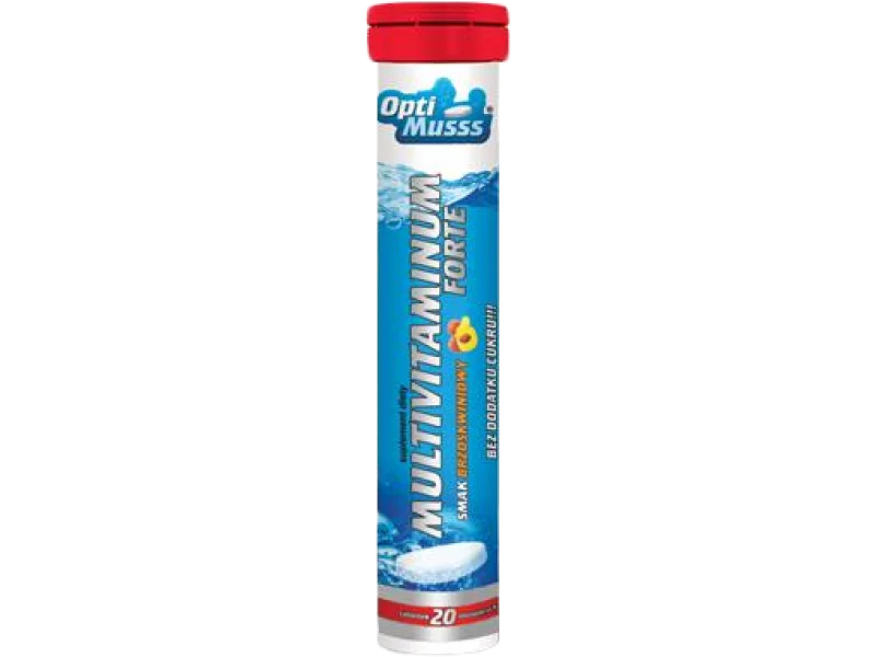 Opti Muss multiwitamina forte, smak brzoskwiniowy, tabletki musujące
