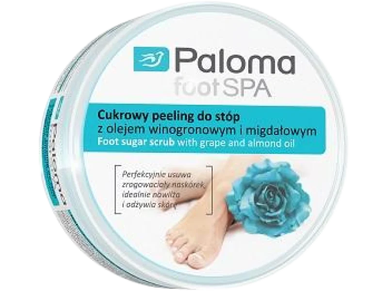 Paloma Foot Spa cukrowy peeling do stóp z olejem winogronowym i migdałowym