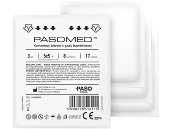 Zdjęcie produktu Pasomed kompresy jałowe z gazy bawełnianej