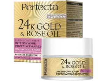 Zdjęcie produktu PERFECTA 24K Gold & Rose Oil luksusowy krem intensywnie przeciwzmarszczkowy
