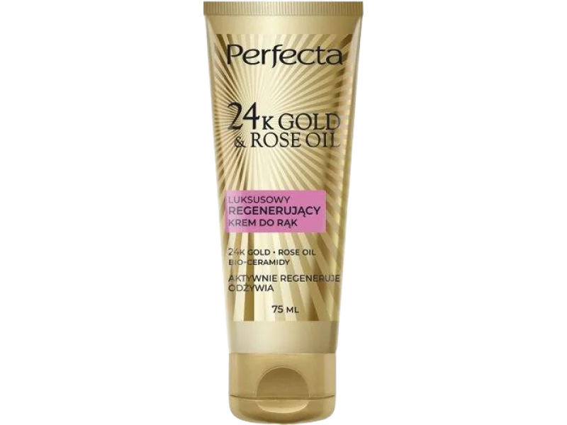 Perfecta 24K Gold & Rose Oil luksusowy regenerujący krem do rąk