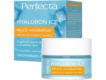 Zdjęcie produktu PERFECTA Hyaluron Ice krem-serum do twarzy na noc 3x Hyaluron + Elektrolity