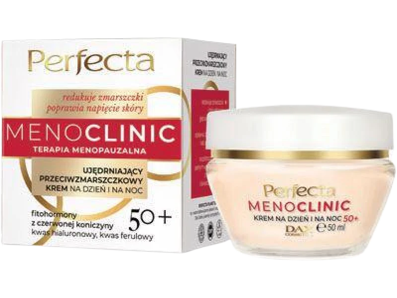PERFECTA Menoclinic ujędrniający przeciwzmarszczkowy do twarzy na dzień i noc 50+, krem