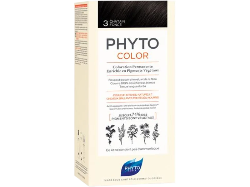 PHYTO COLOR, 3 ciemny kasztan, farba