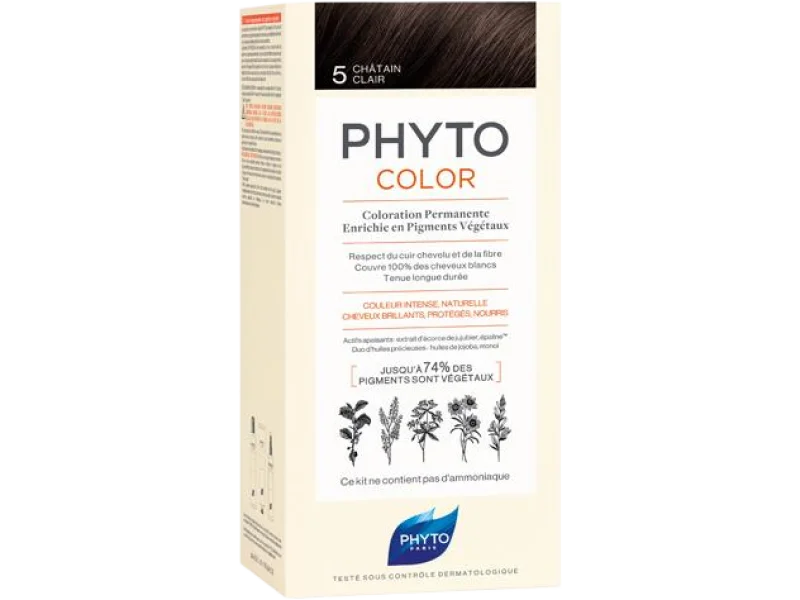 PHYTO COLOR farba do włosów, 5 jasny kasztan