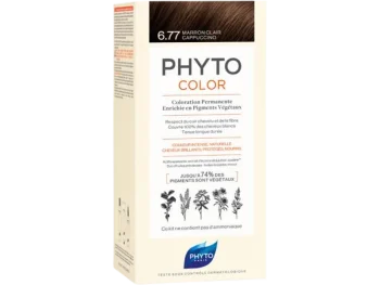 Zdjęcie produktu PHYTO COLOR farba do włosów, 6.77 jasne brązowe cappuccino, zestaw