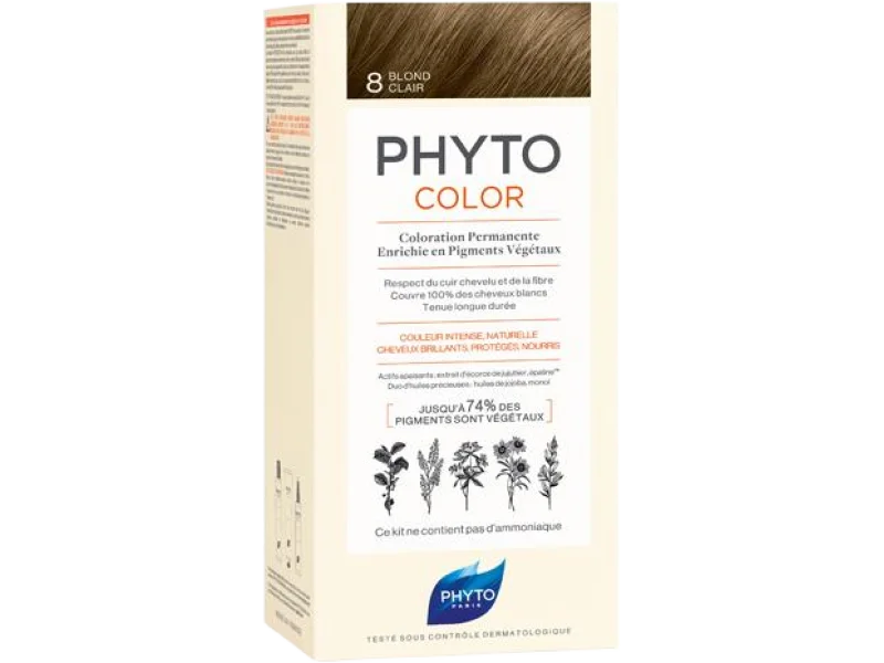 PHYTO COLOR Farba do włosów, 8 jasny blond