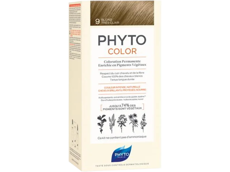 PHYTO COLOR farba do włosów, 9 bardzo jasny blond