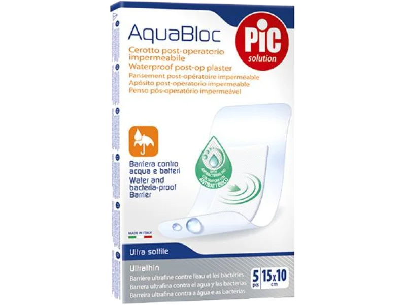 Pic Solution AquaBloc pooperacyjny z antybakteryjnym opatrunkiem, plaster