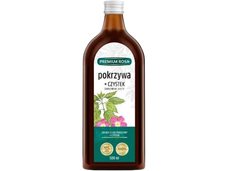Premium Rosa Sok pokrzywa + czystek, płyn