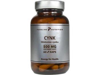 Zdjęcie produktu PURELINE NUTRITION CYNK Glukonian cynku, kapsułki, 57,6 mg