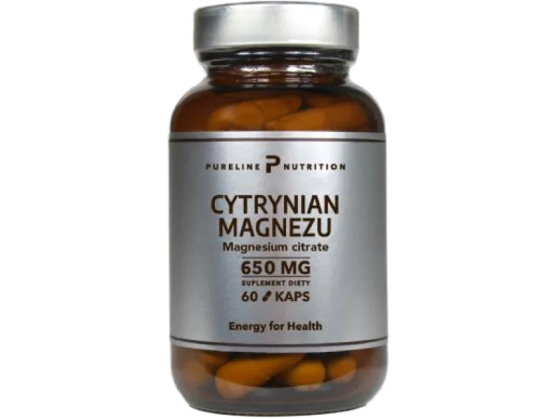 PURELINE NUTRITION Cytrynian magnezu, kapsułki
