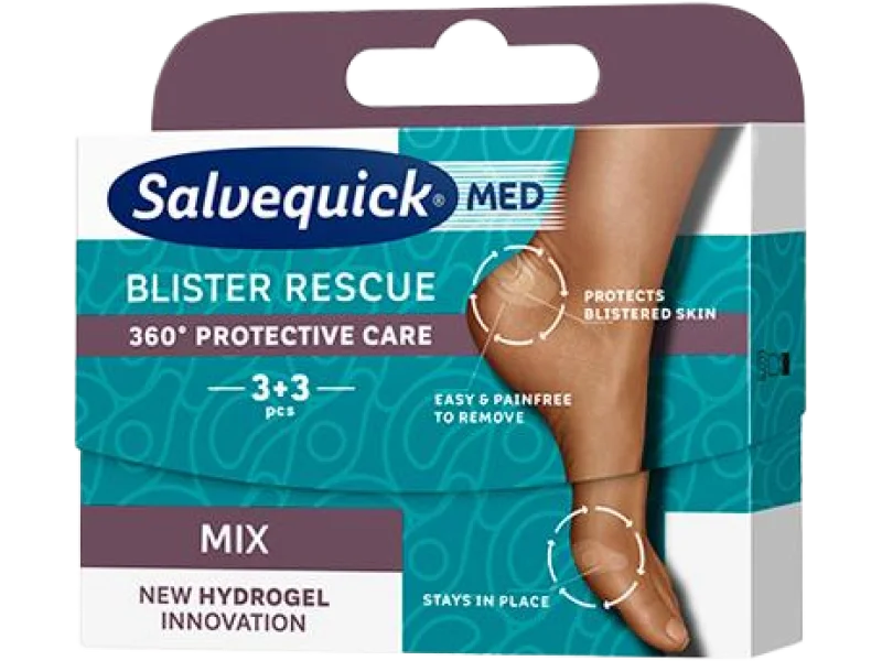 Salvequick Med Blister Rescue, mix, plaster
