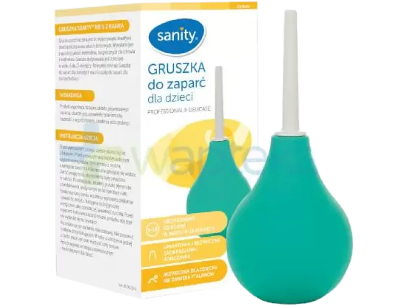 Sanity nr 5 do zaparć z kanką, gruszka