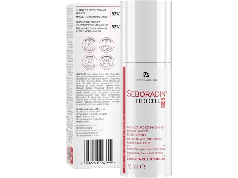 Seboradin Fito Cell serum do włosów wygładzająco-kondycjonujące bez spłukiwania