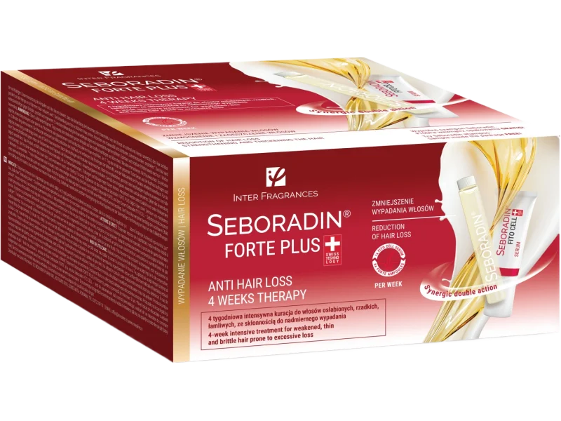 Seboradin Forte Plus zestaw ampułki + serum Fito Cell