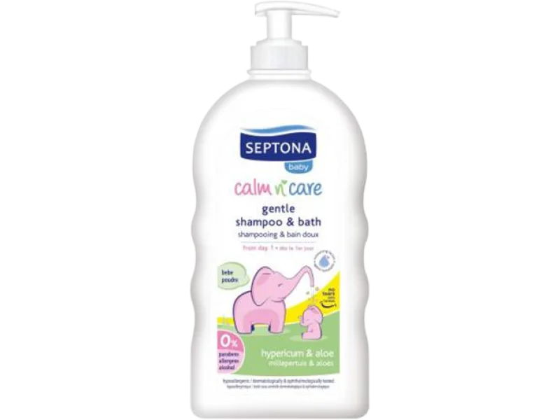 Septona Baby Shampoo & Bath delikatny szampon do kąpieli z dziurawca i aloesu, płyn