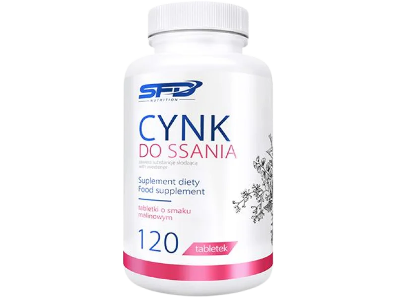 SFD Cynk do ssania, smak malinowy, tabletki do ssania