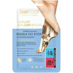 SheFoot Luxury Golden Socks złota zmiękczająca maska do stóp w formie skarpet