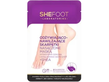 Zdjęcie produktu SheFoot odżywiająco-nawilżające skarpetki nasączone maską, skarpetki złuszczające