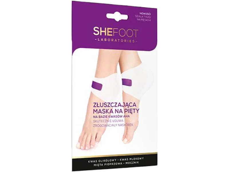 SheFoot złuszczająca maska na pięty, skarpetki złuszczające