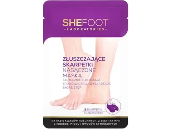 Zdjęcie produktu SheFoot złuszczające skarpetki nasączone maską, skarpetki złuszczające