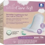 SilverCare Soft ultracienkie bawełniane na noc ze skrzydełkami, podpaski