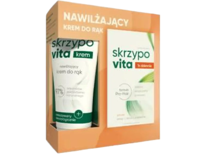 Skrzypovita 1x dziennie + Skrzypovita krem nawilżający do rąk, tabletki + krem