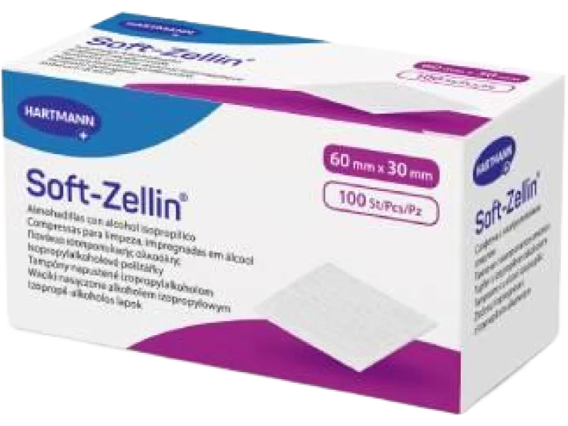 Soft-Zellin, nasączone alkoholem, waciki