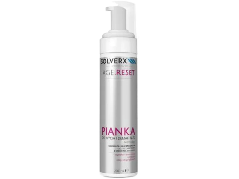 SOLVERX AGE RESET pianka do mycia twarzy i demakijażu