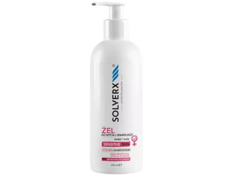 SOLVERX Sensitive Skin do mycia i demakijażu twarzy, żel