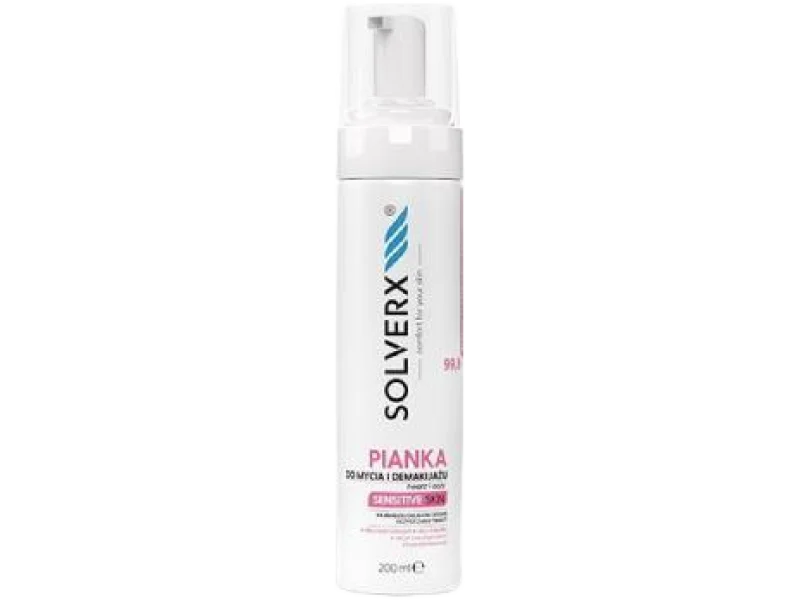 SOLVERX Sensitive Skin, pianka do mycia twarzy i demakijażu